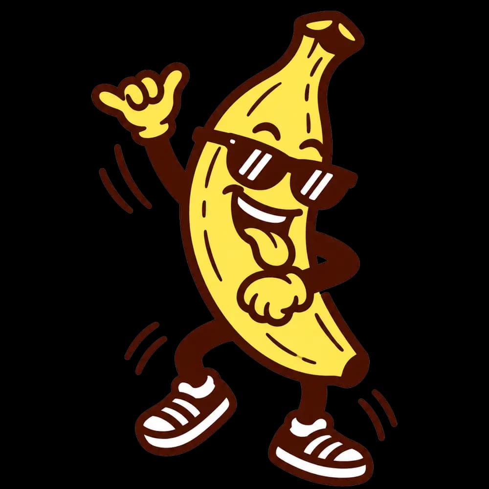 The Totally Gone Bananas mascot